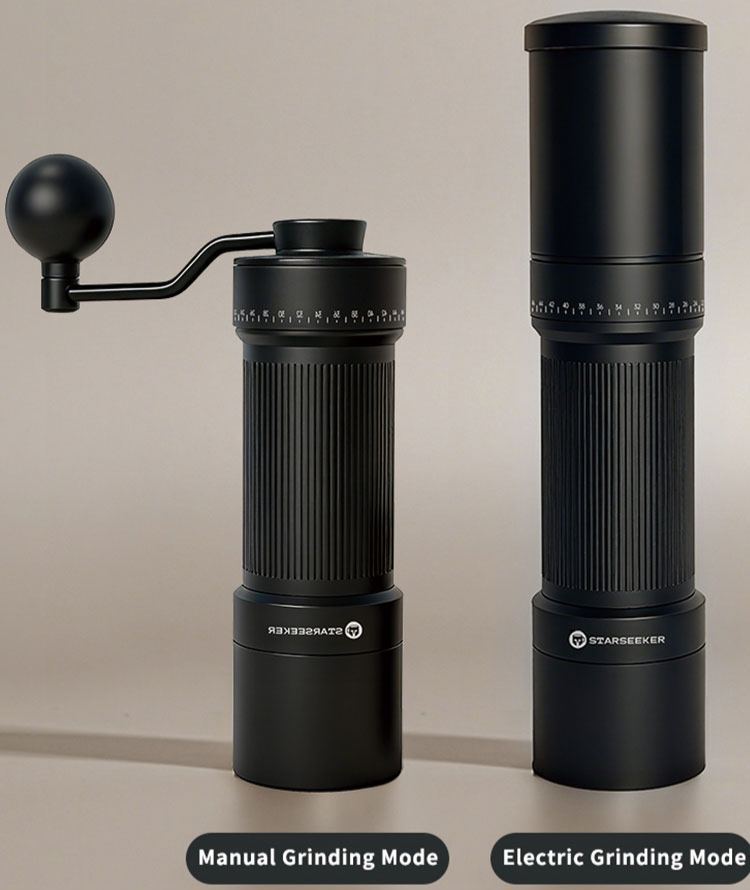  STARSEEKER 2-in-1 Black 40mm Burr Coffee Grinder -STARSEEKER