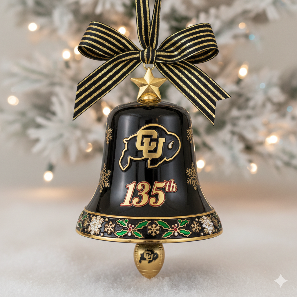 🐂Colorado Buffaloes 135th Anniversary Christmas Bell Ornament