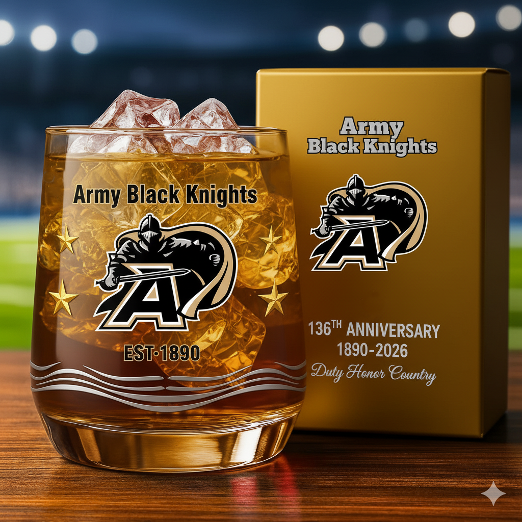 Army Black Knights 136th Anniversary Whiskey Glass