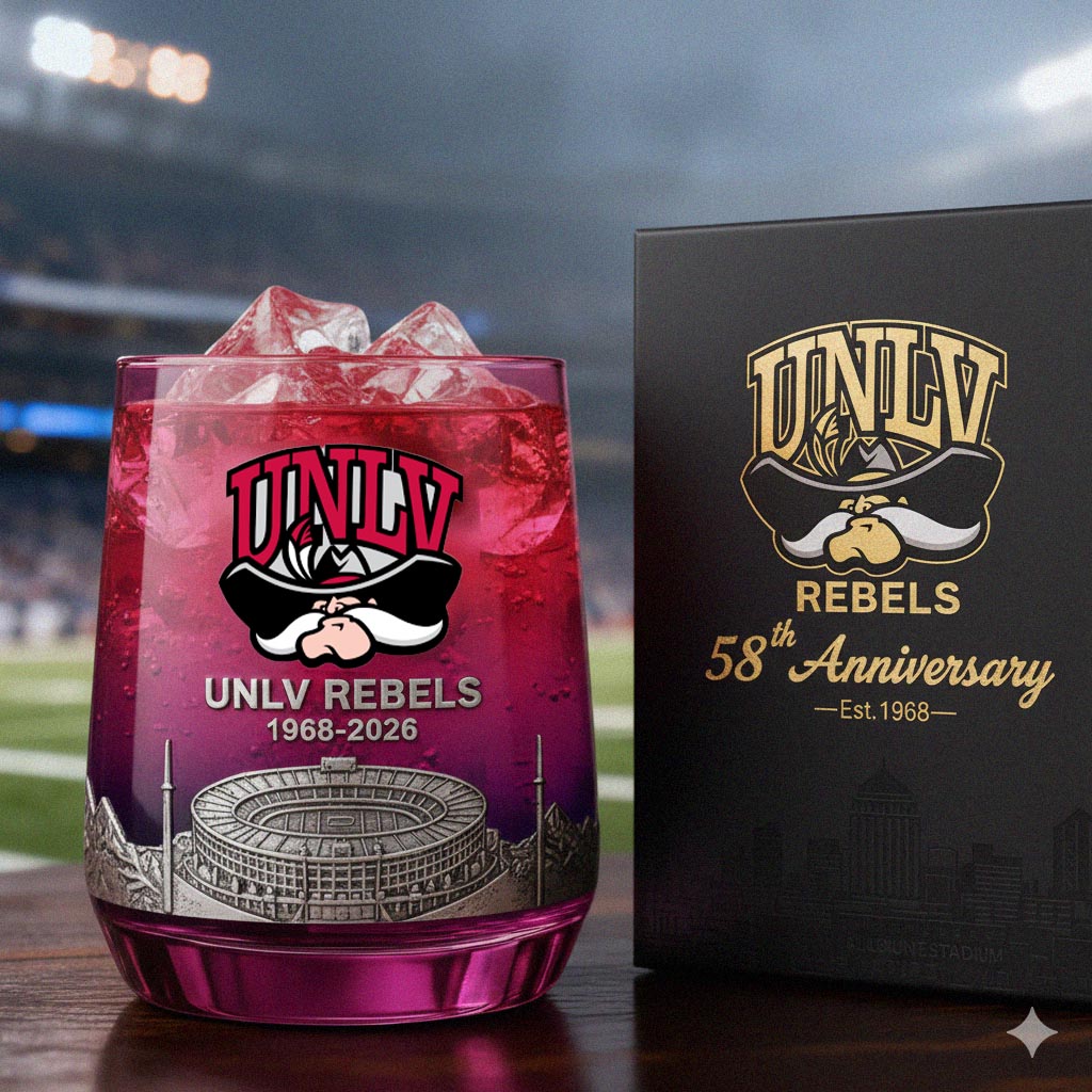 UNLV Rebels 58th Anniversary Whiskey Glass