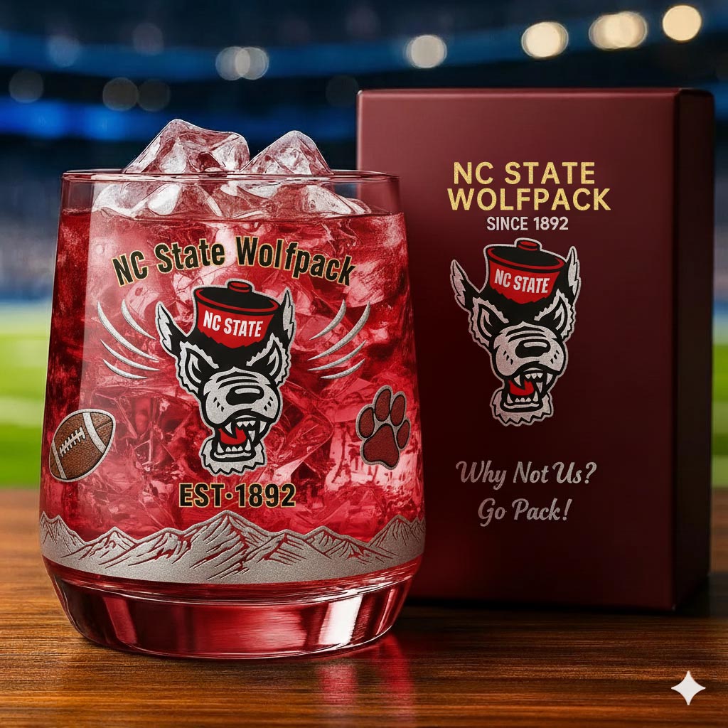 NC State Wolfpack Whiskey Glass