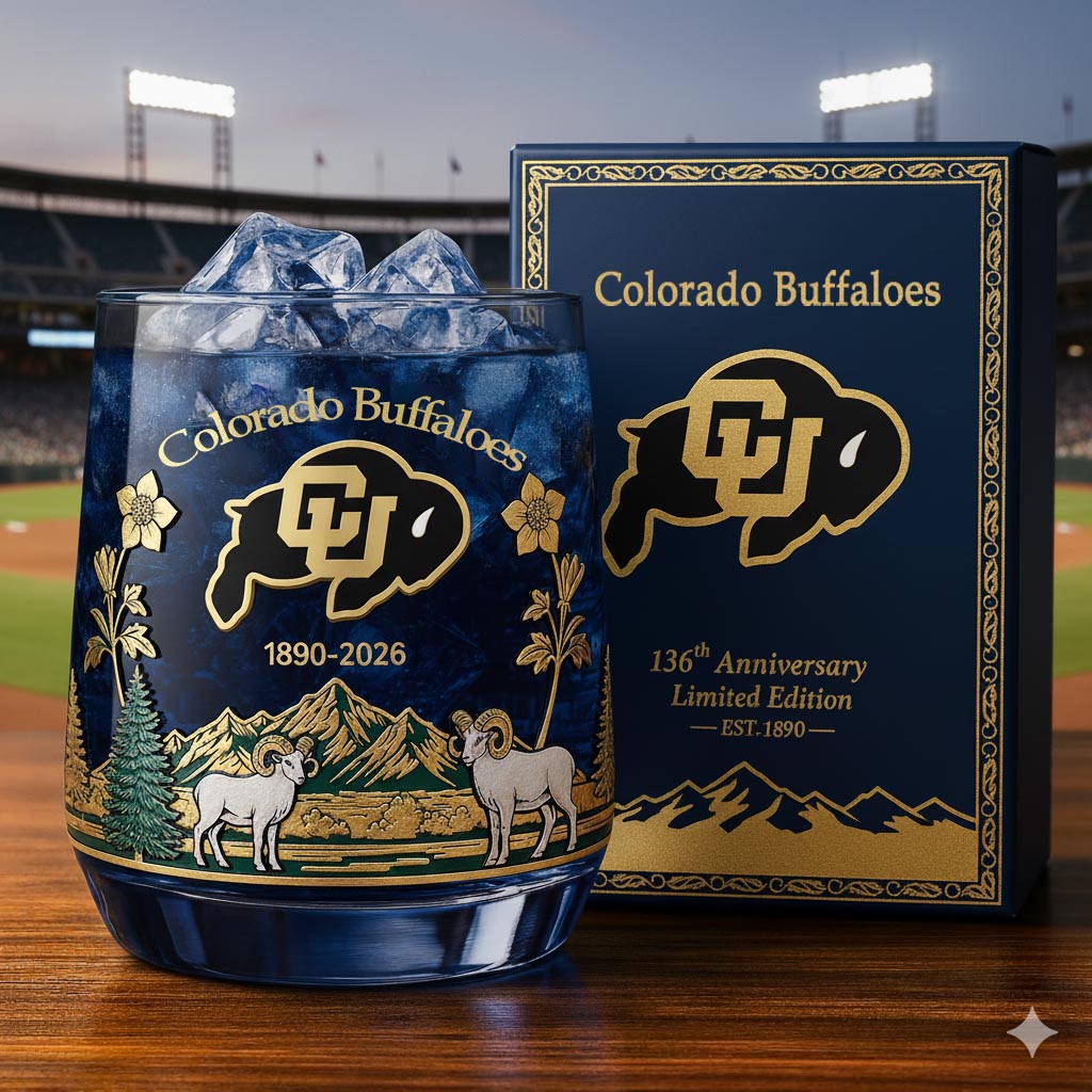 Colorado Buffs 136th Anniversary Limited-Edition Whiskey Glass