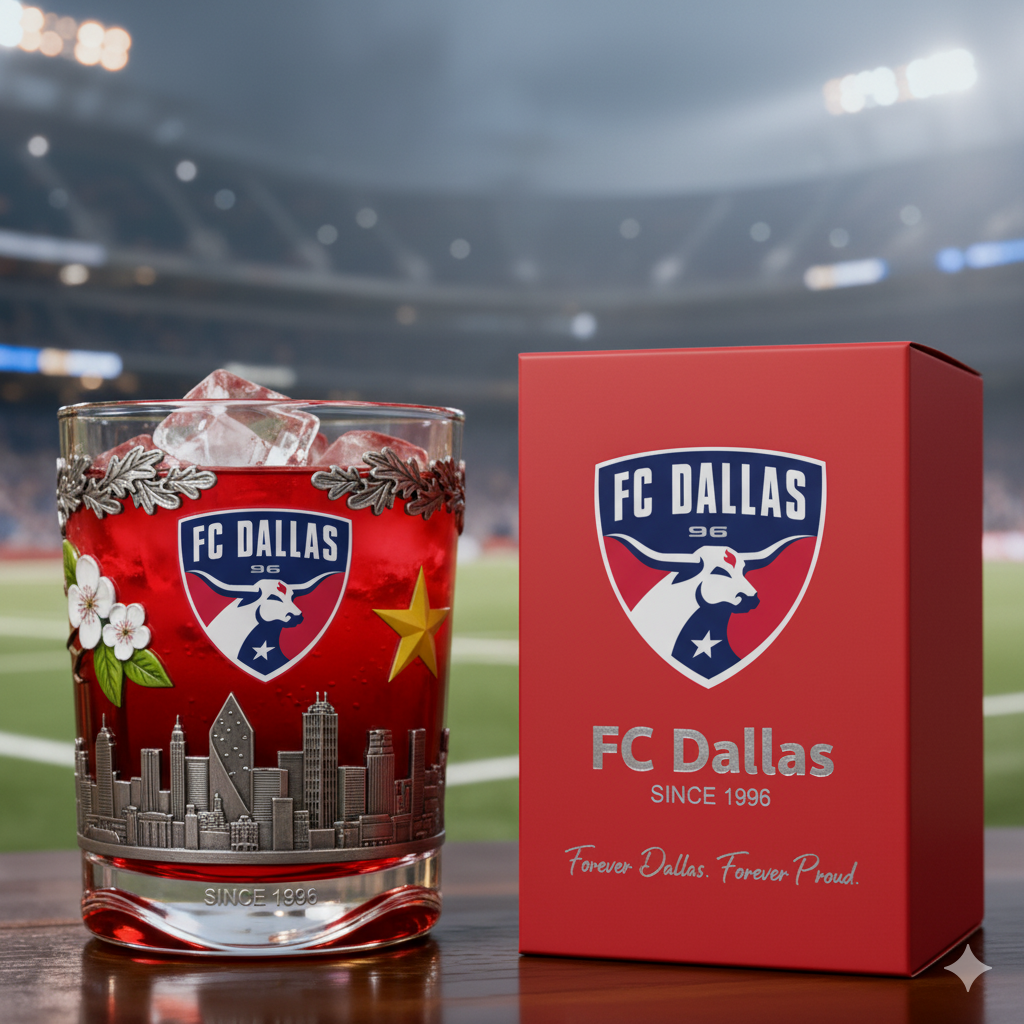 FC Dallas Whiskey Glass