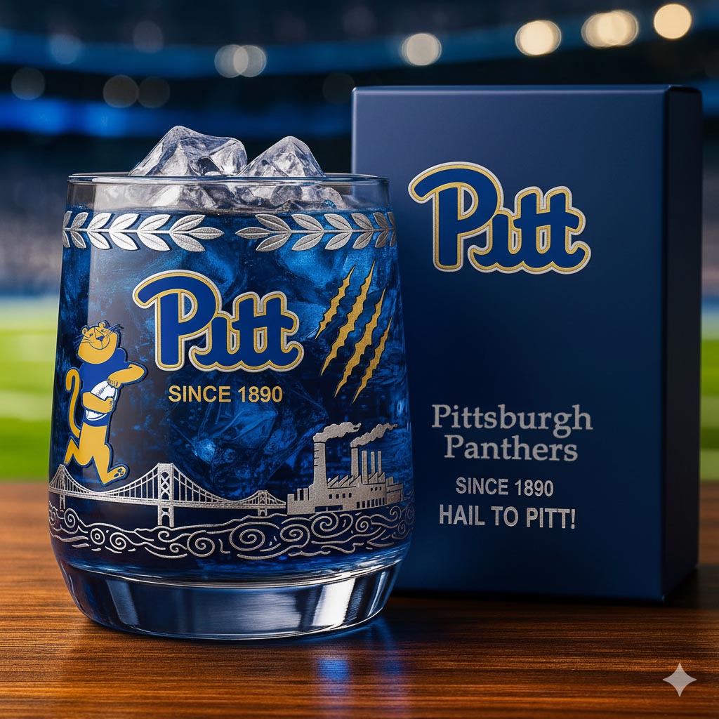 Pittsburgh Panthers Whiskey Glass