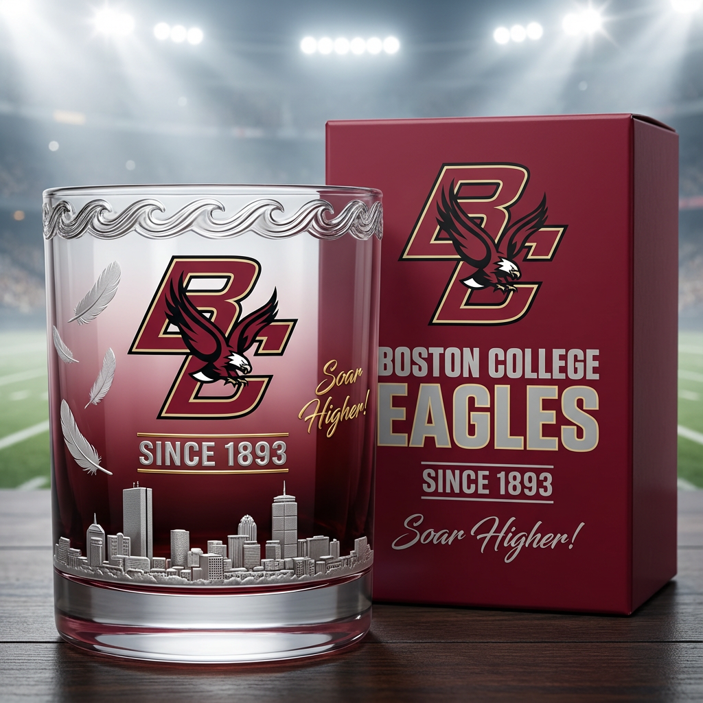 Boston College Eagles Whiskey Glass