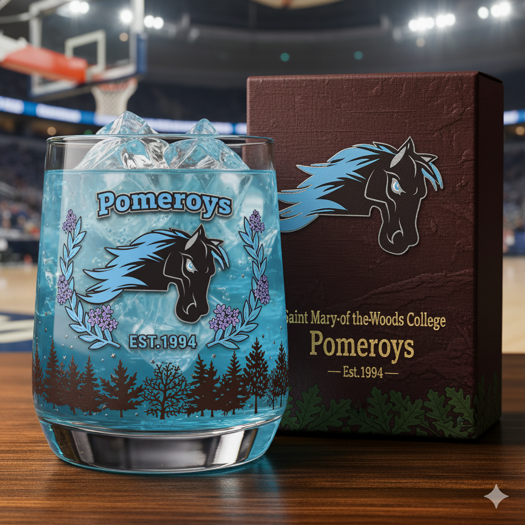 Saint Mary-of-the-Woods College Pomeroys Whiskey Glass