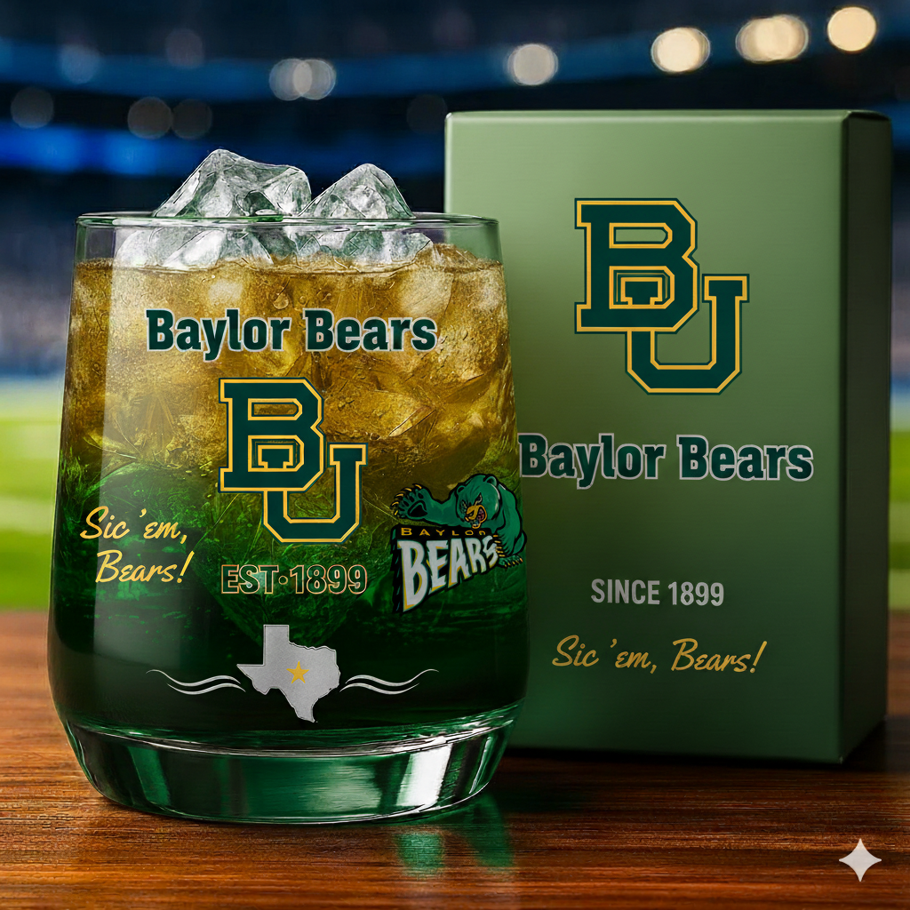 Baylor Bears Whiskey Glass