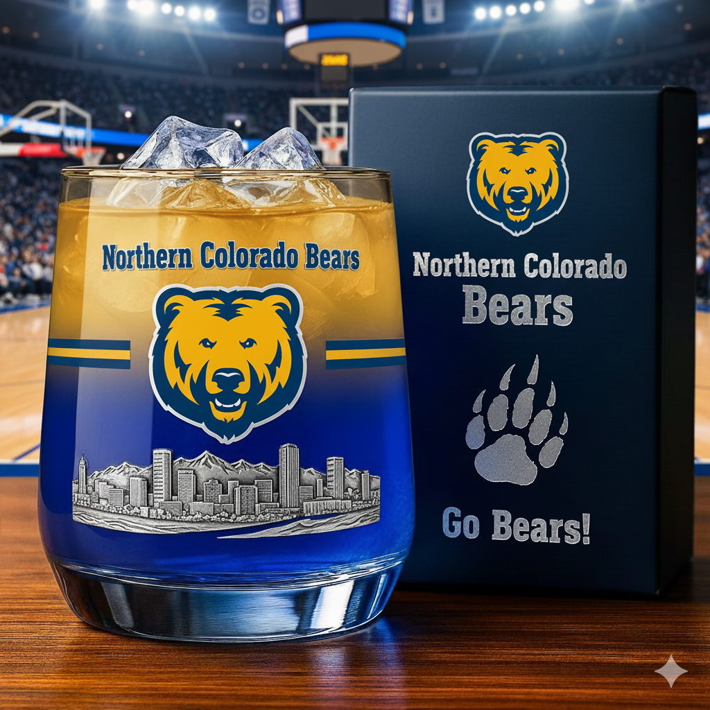Northern Colorado Bears Whiskey Glass