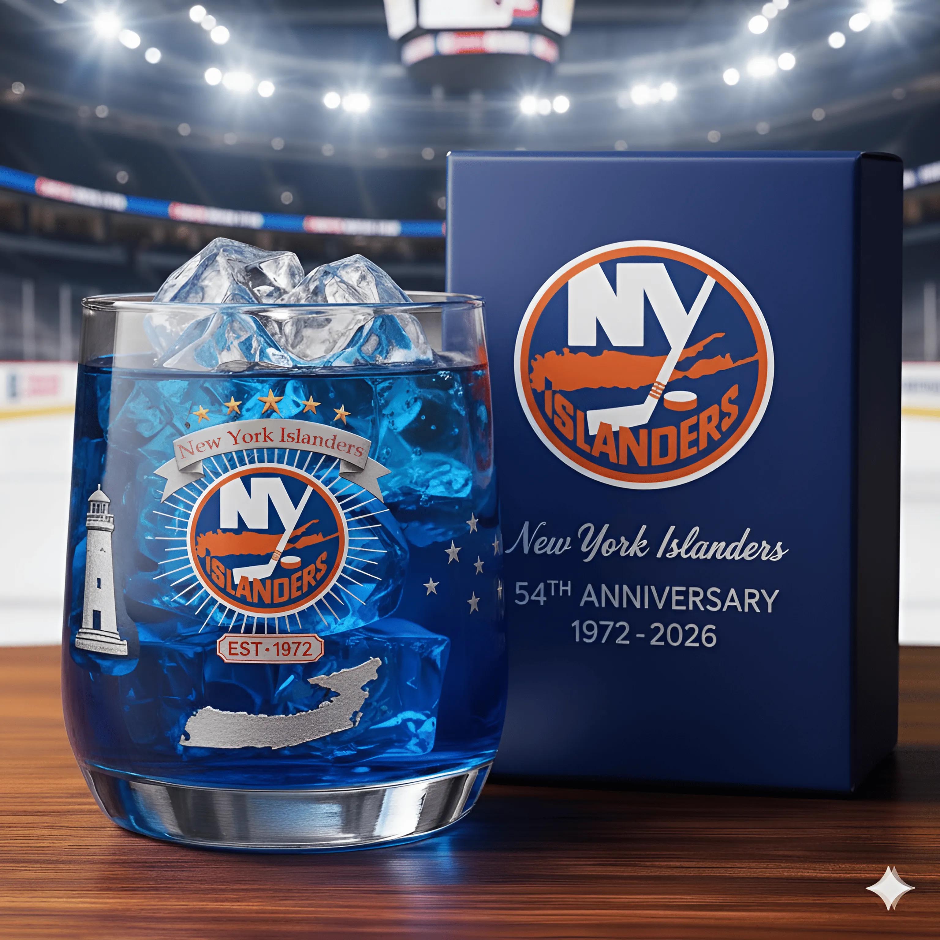 New York Islanders 54th Anniversary Whiskey Glass
