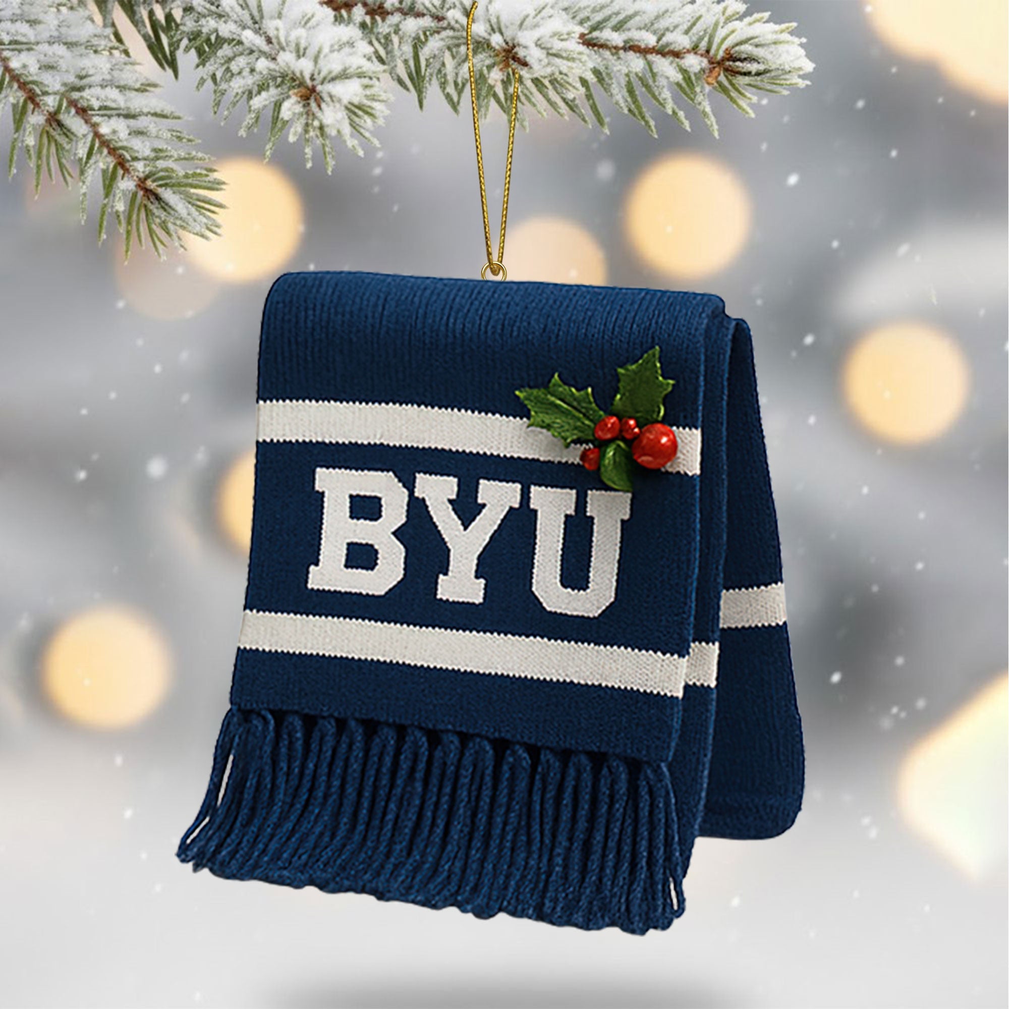 BYU 2025 Acrylic Christmas Tree Topper & Ornament Bundle - Exclusive Festive Fan Collectible Gift Set