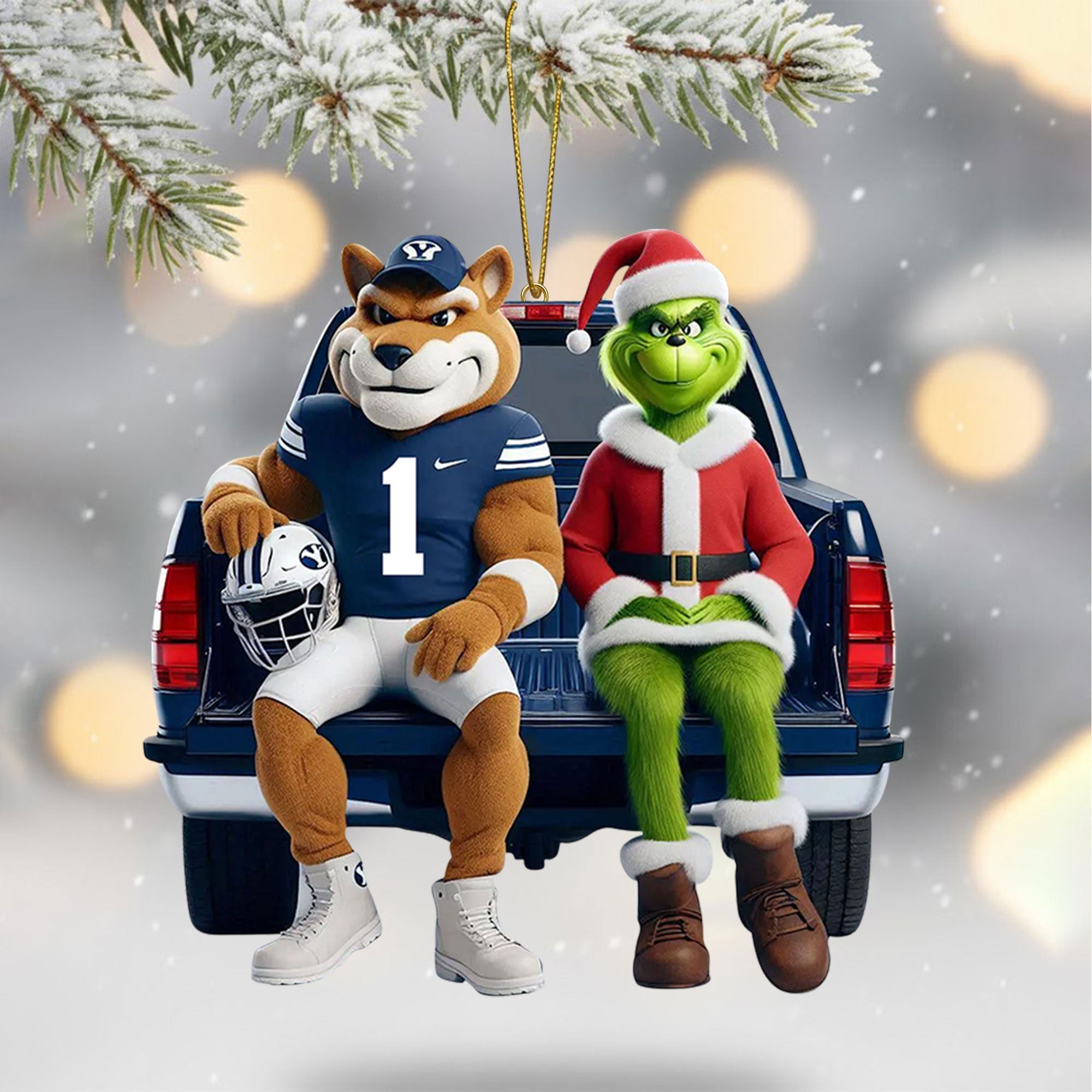 BYU 2025 Acrylic Christmas Tree Topper & Ornament Bundle - Exclusive Festive Fan Collectible Gift Set