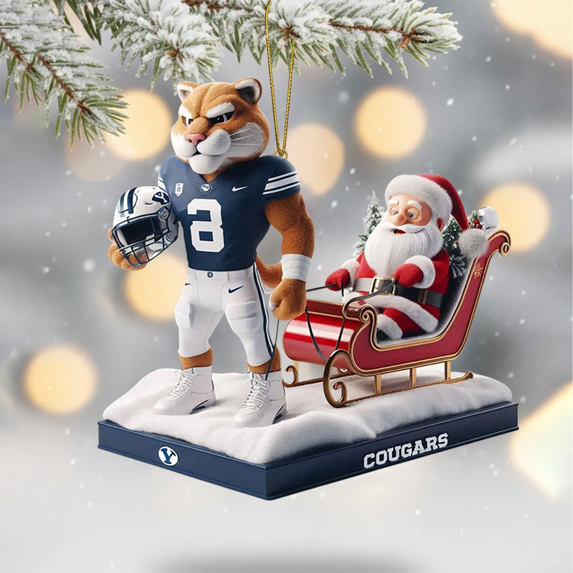 BYU 2025 Acrylic Christmas Tree Topper & Ornament Bundle - Exclusive Festive Fan Collectible Gift Set