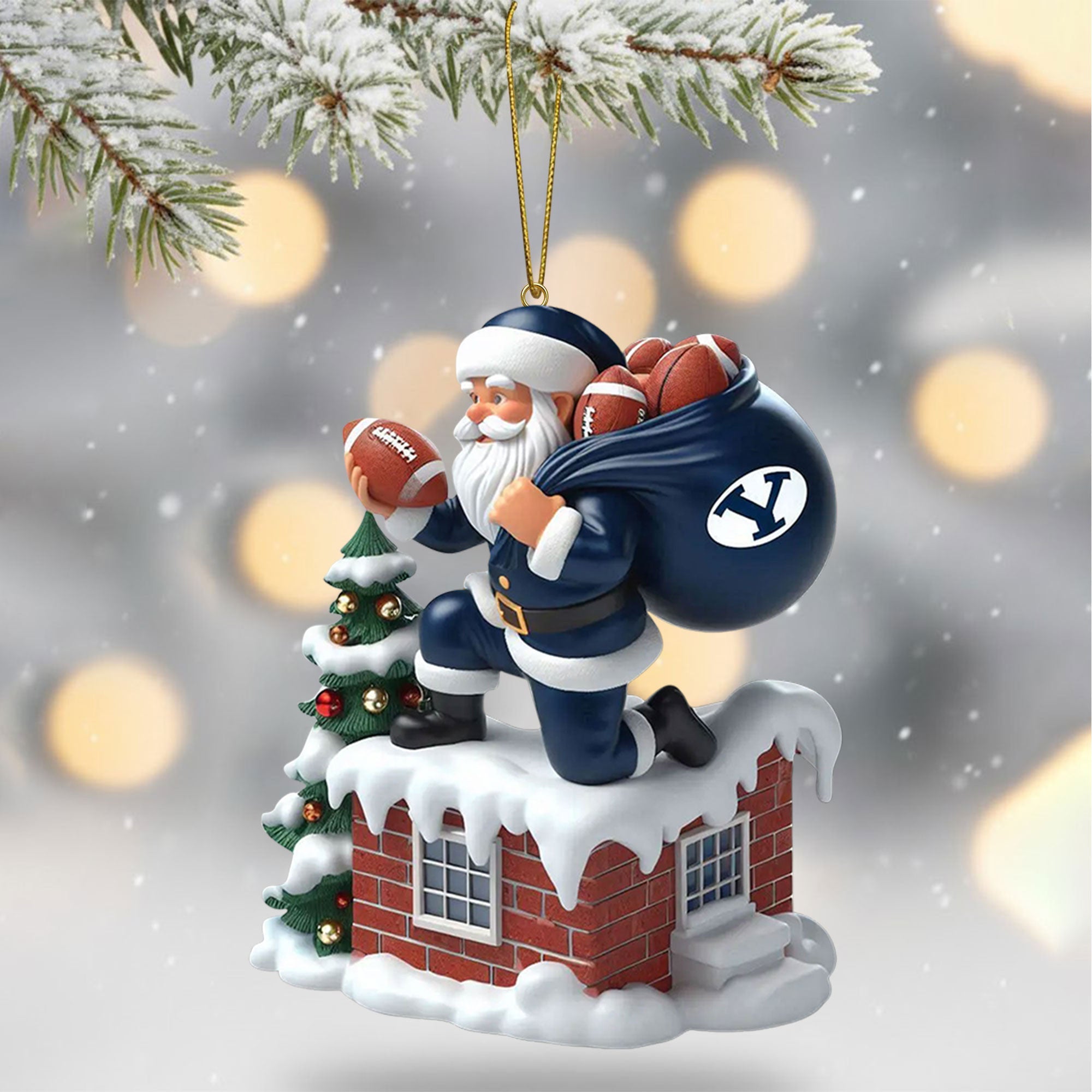 BYU 2025 Acrylic Christmas Tree Topper & Ornament Bundle - Exclusive Festive Fan Collectible Gift Set