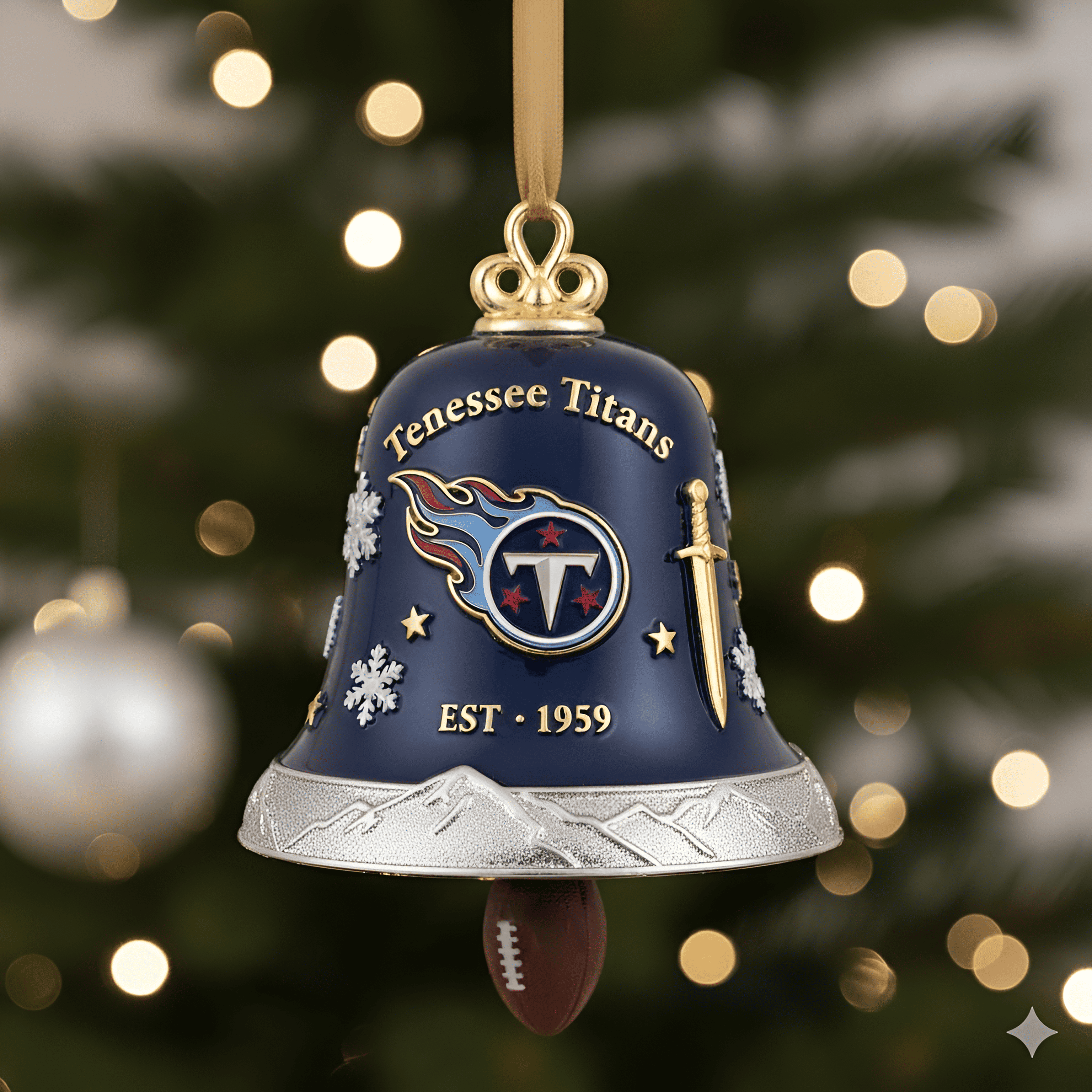 Tennessee Titans Christmas Bell Ornament