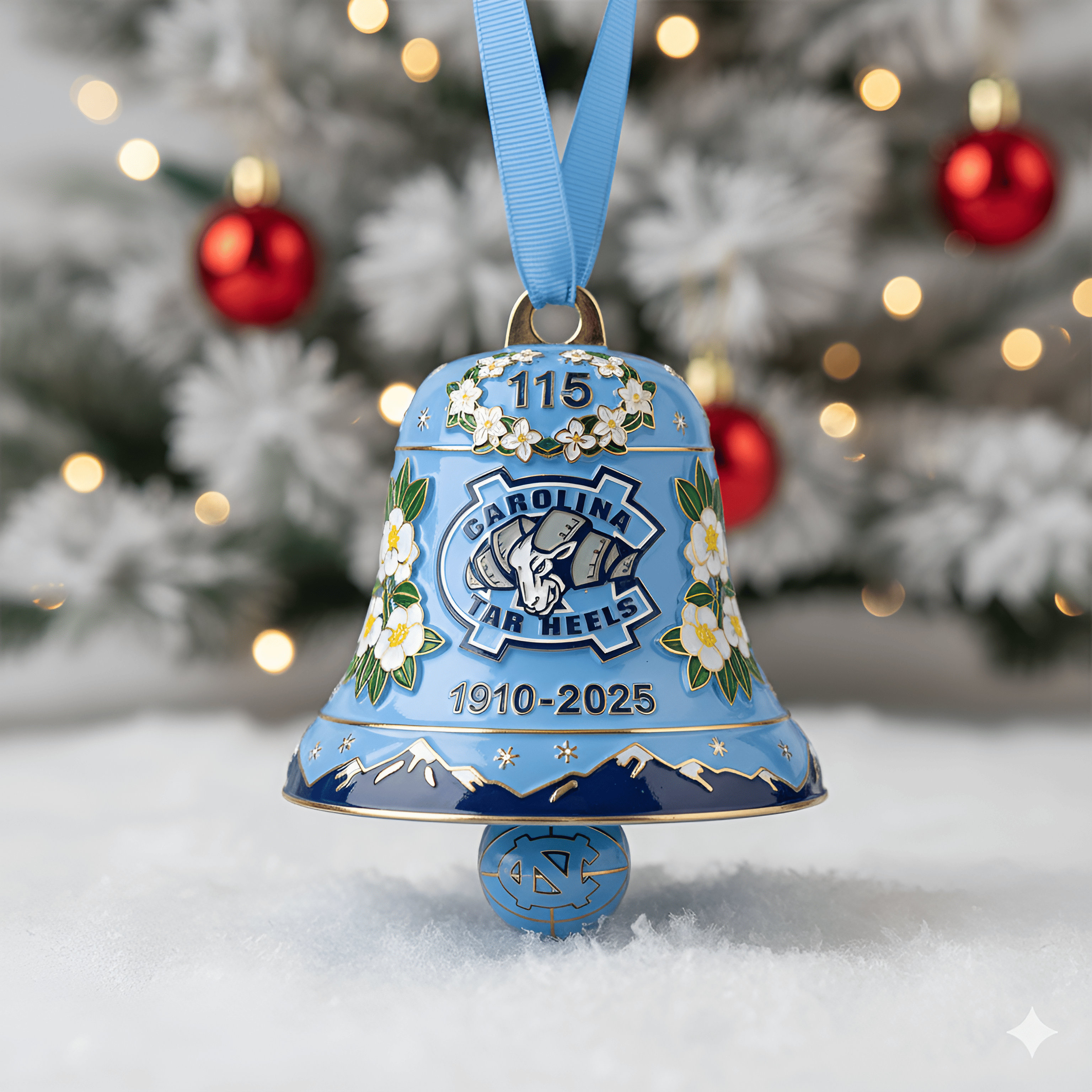 🏀UNC Tar Heels 115th Anniversary Commemorative Christmas Bell