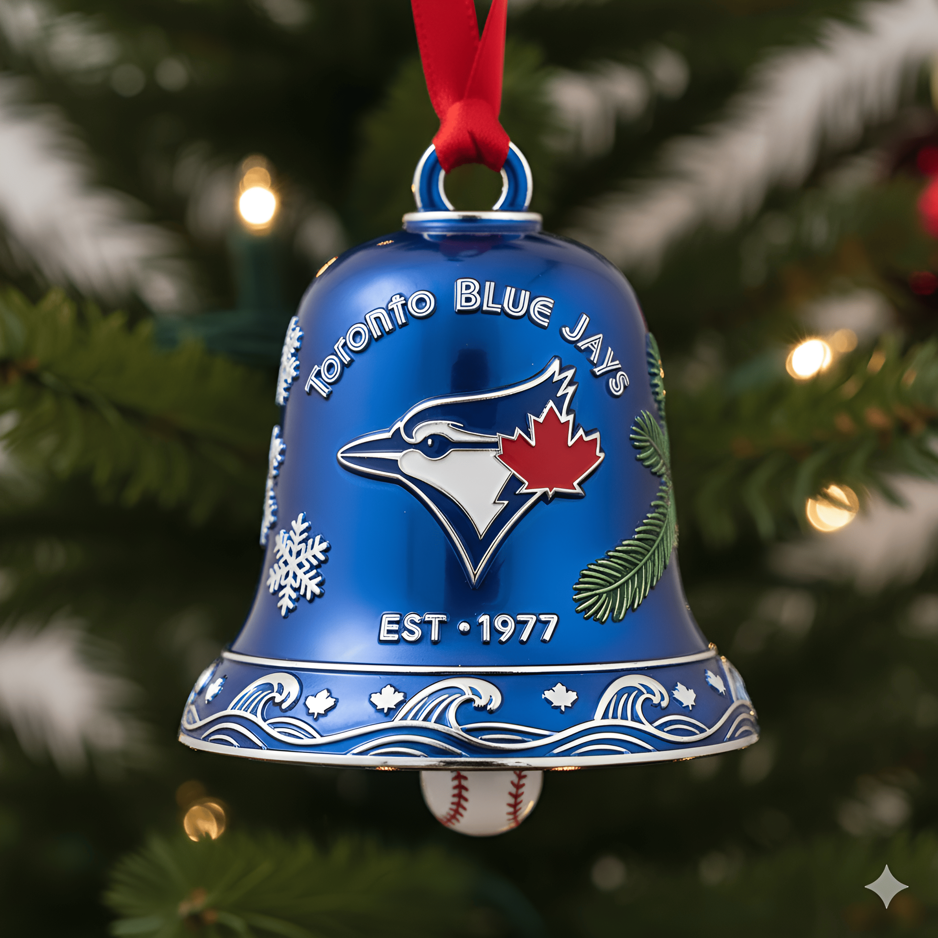 Toronto Blue Jays Christmas Bell Ornament