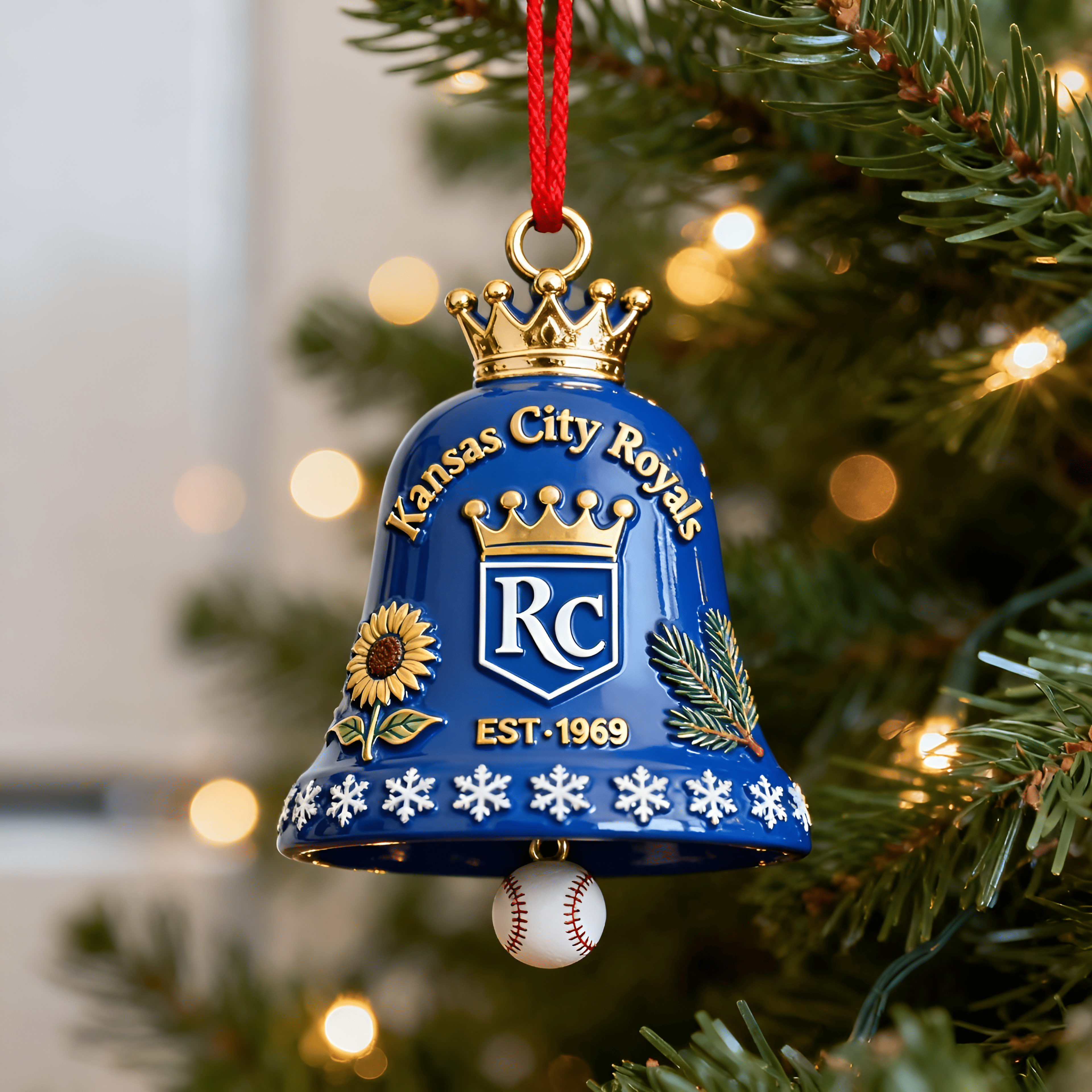 Kansas City Royals Christmas Bell Ornament