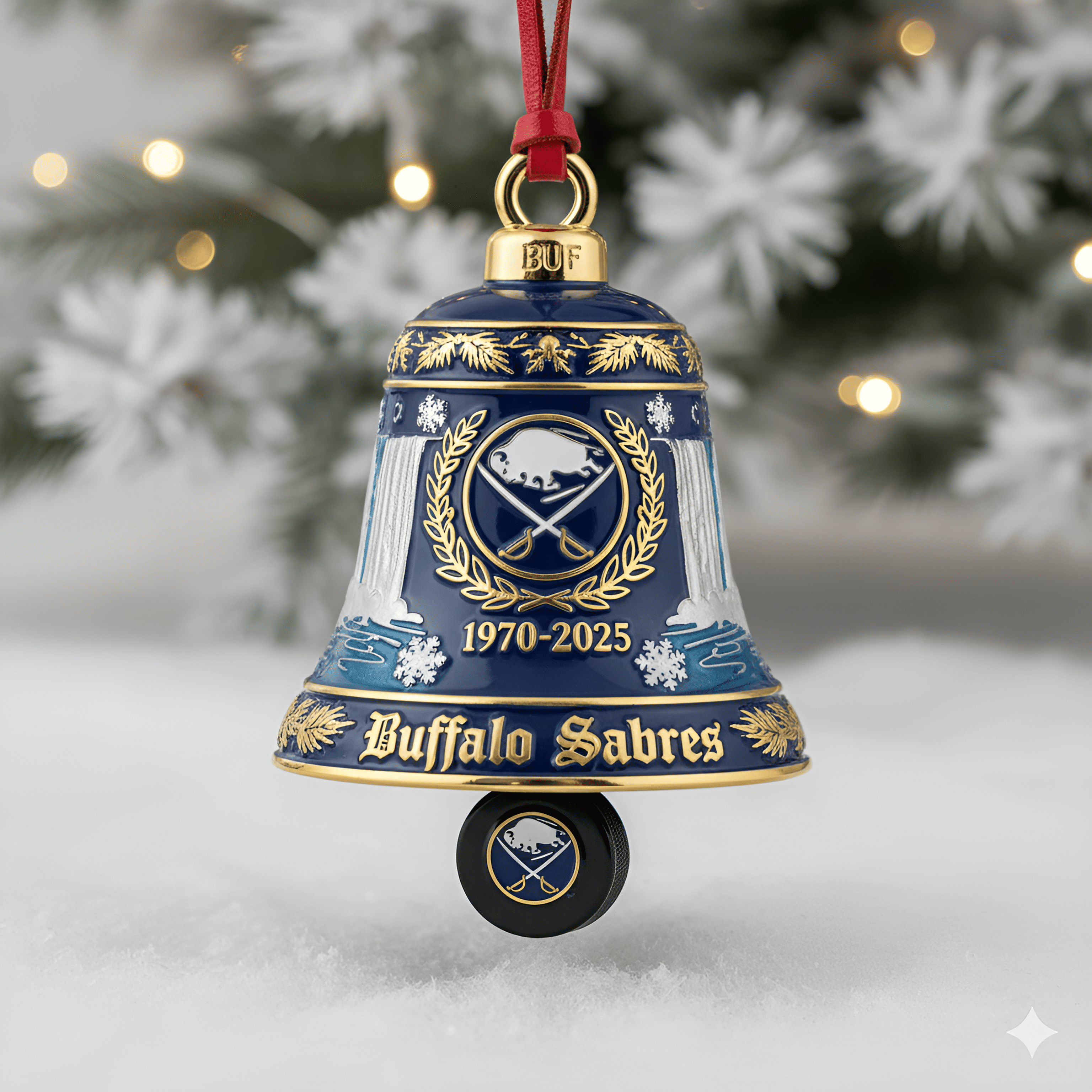 🏒Buffalo Sabres 55th Anniversary Christmas Bell Ornament