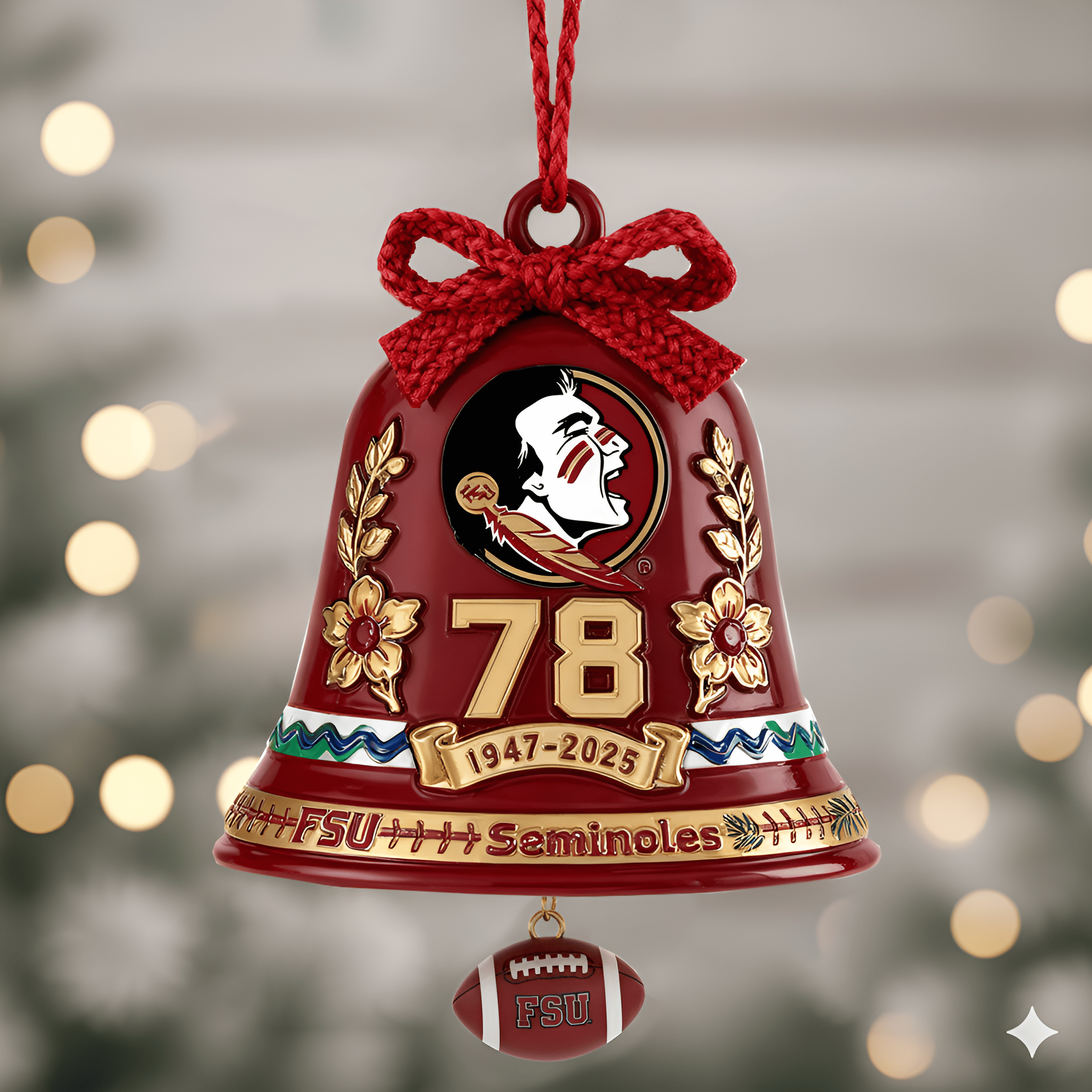 Florida State University Seminoles 78th Anniversary Christmas Bell