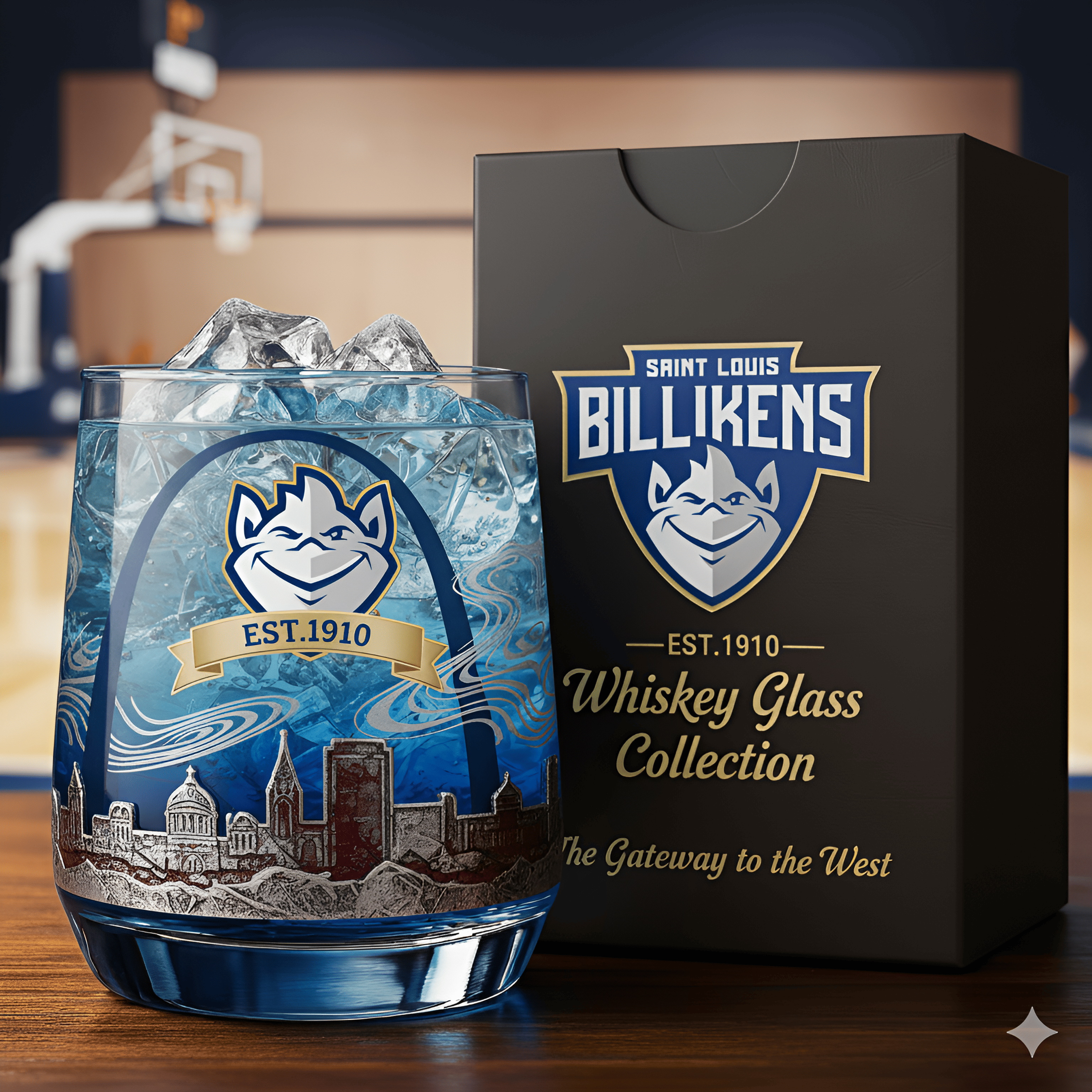 St. Louis Billikens Whiskey Glass