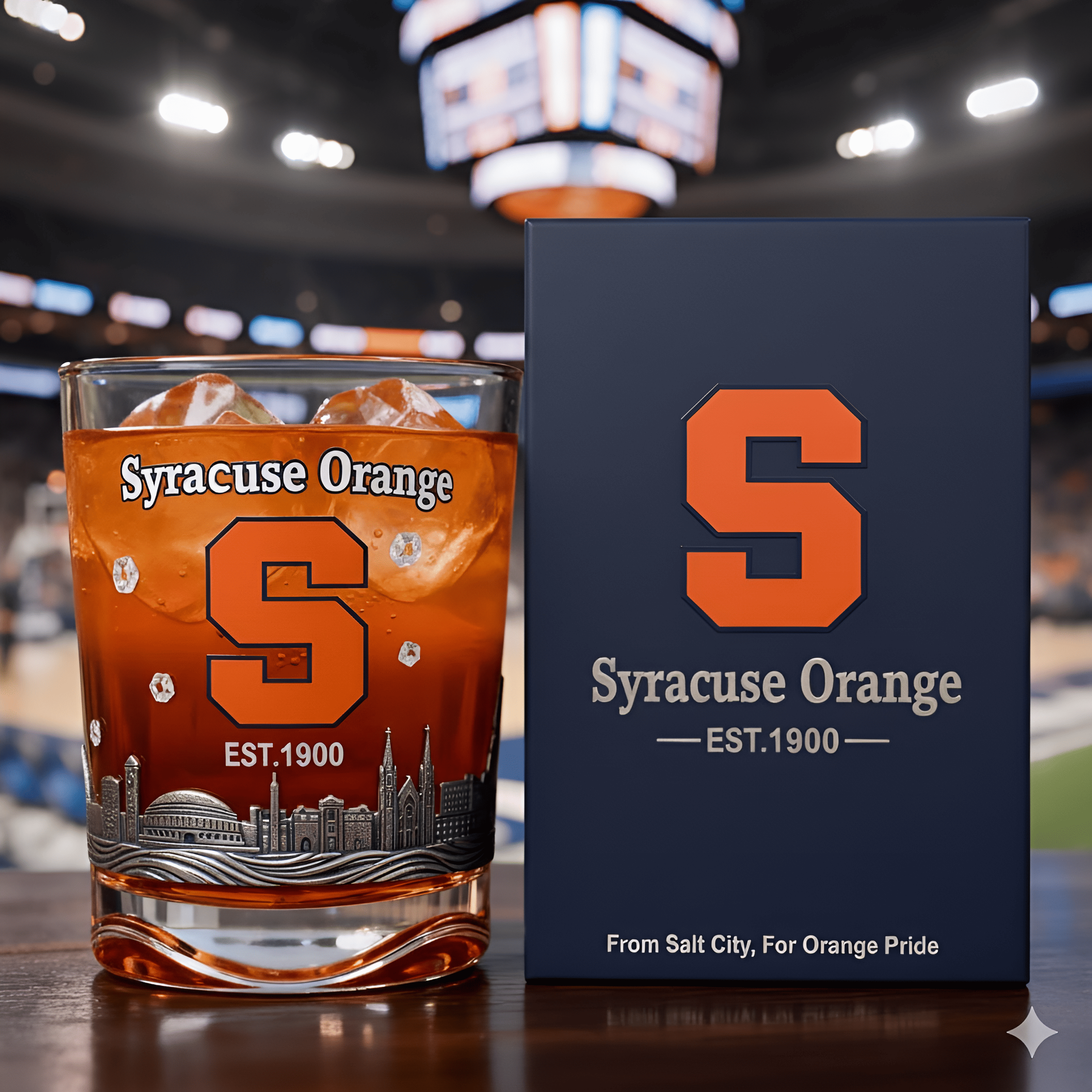 Syracuse Orange Whiskey Glass