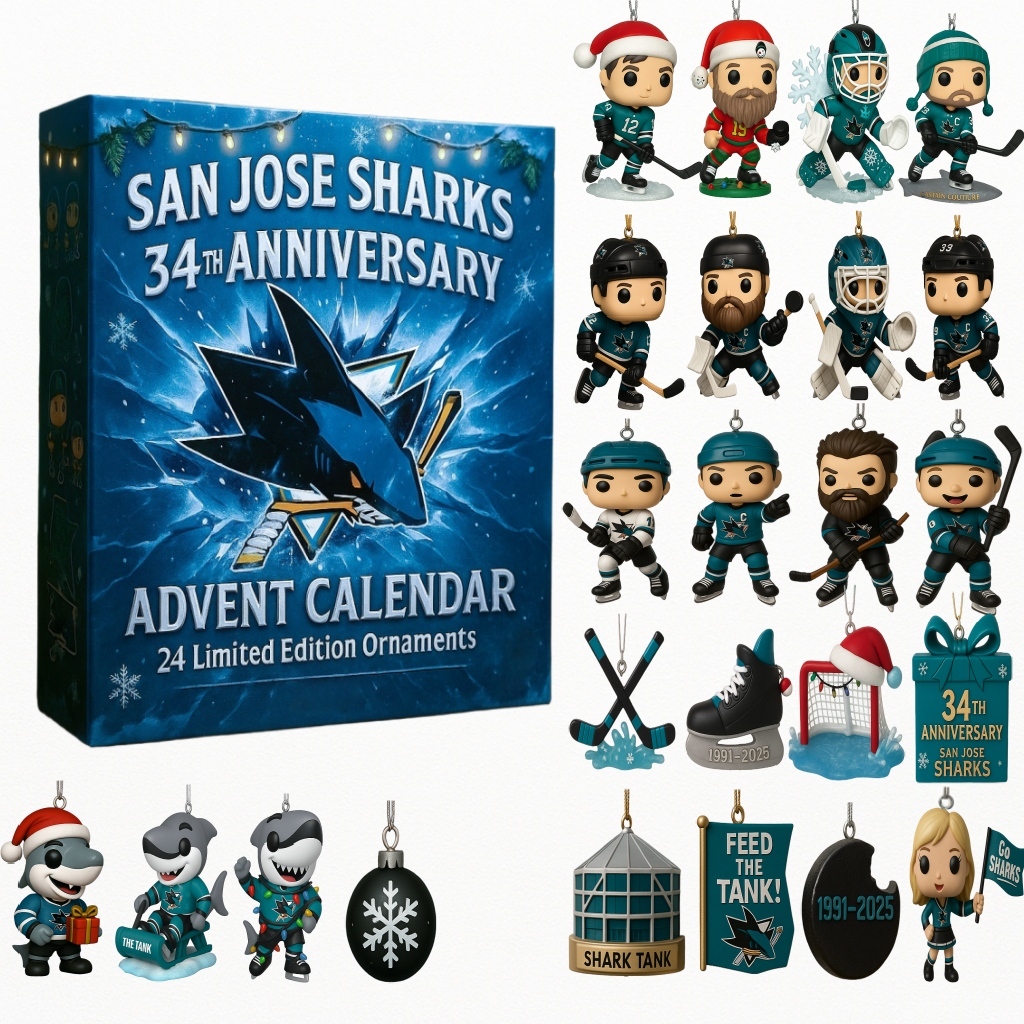 San Jose Sharks 34th Anniversary 2025 Advent Calendar