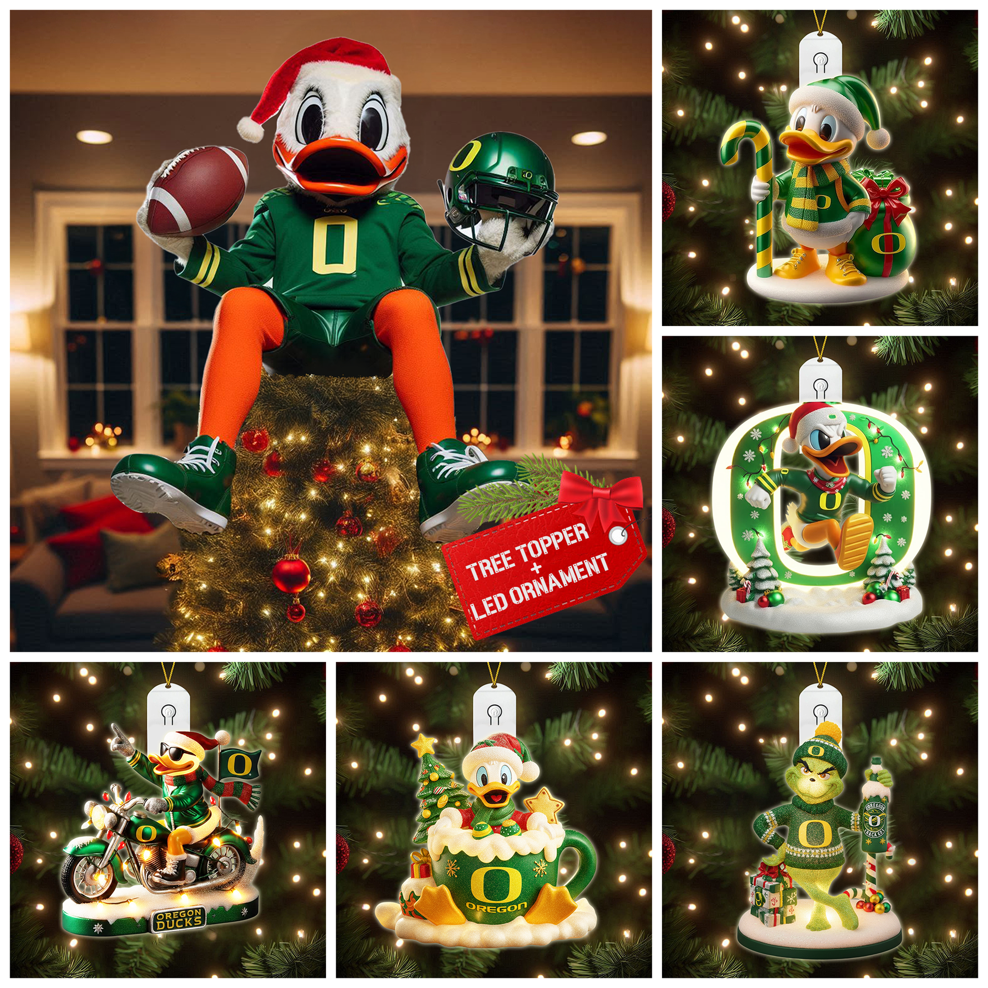 ORD 2025 Acrylic Christmas Tree Topper & Ornament Bundle - Exclusive Festive Fan Collectible Gift Set