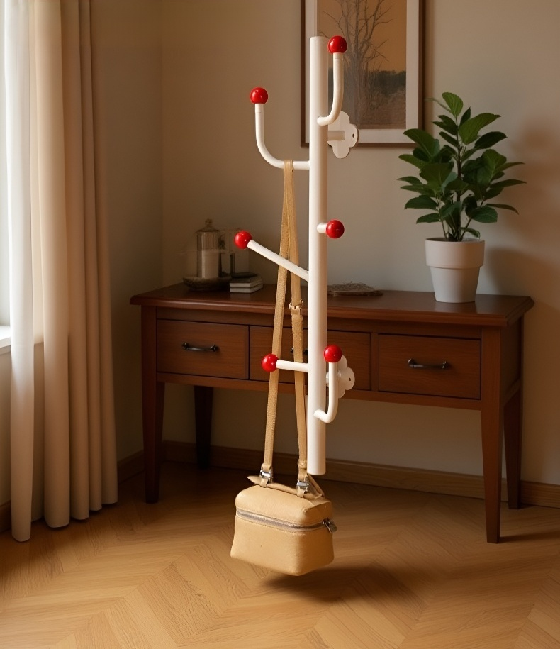 Space saving wall rack for hats and garments