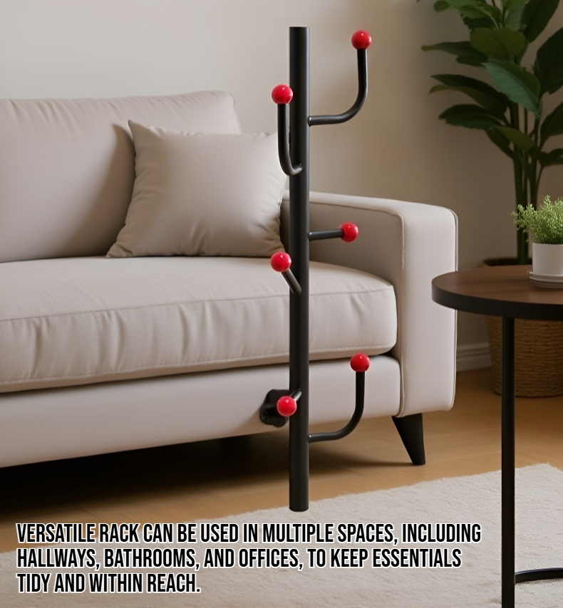 Easy installation clothes and hat rack on wall