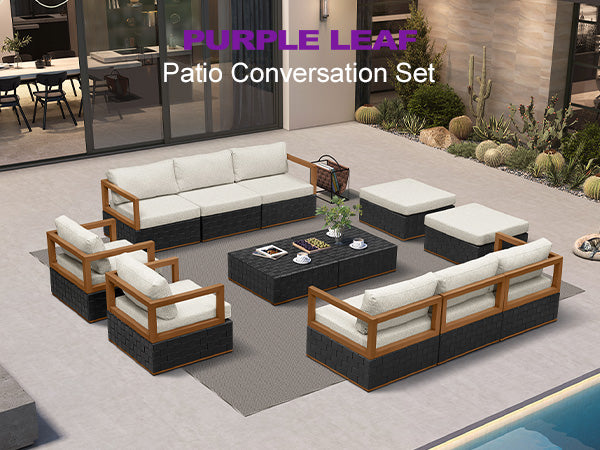 PURPLE LEAF Patio Conversation Set