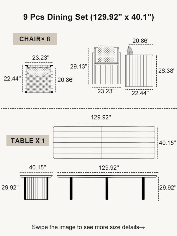 PURPLE LEAF Dining Set