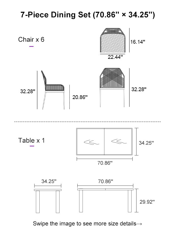 PURPLE LEAF Dining Set