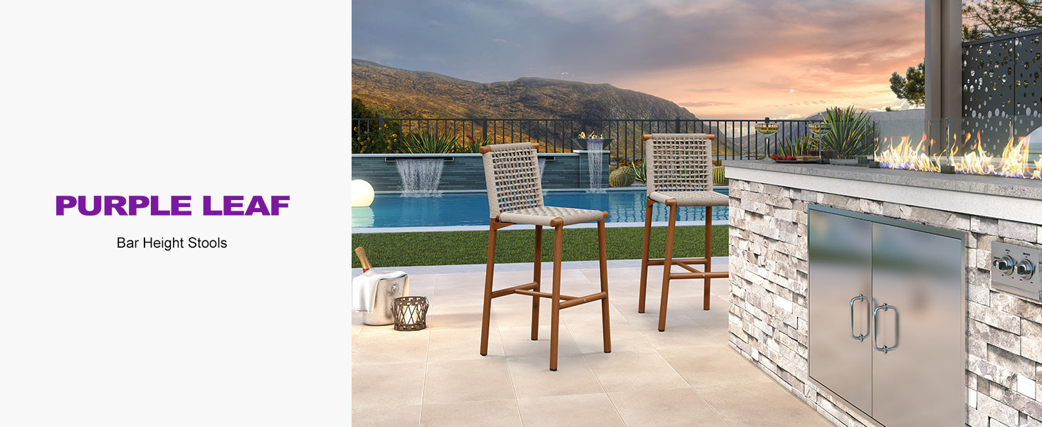 PURPLE LEAF Outdoor Bar Stools