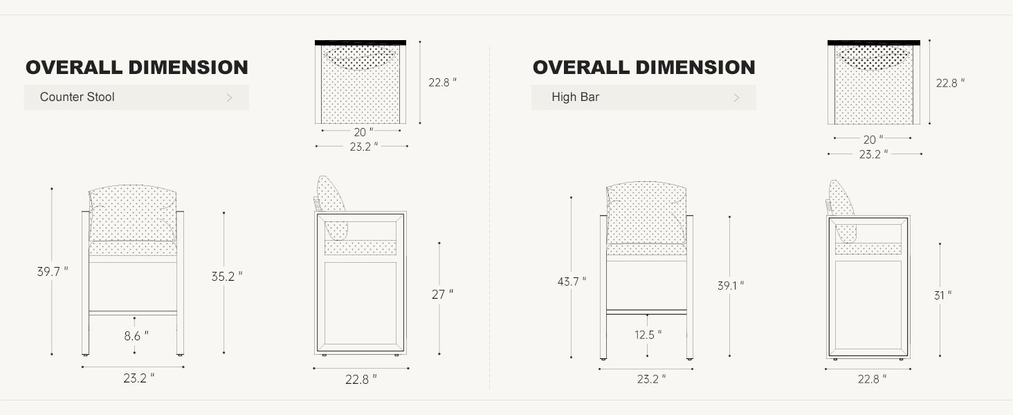 PURPLE LEAF Outdoor Bar Stools