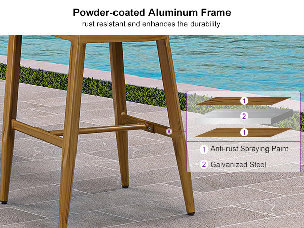 PURPLE LEAF Outdoor Bar Stools