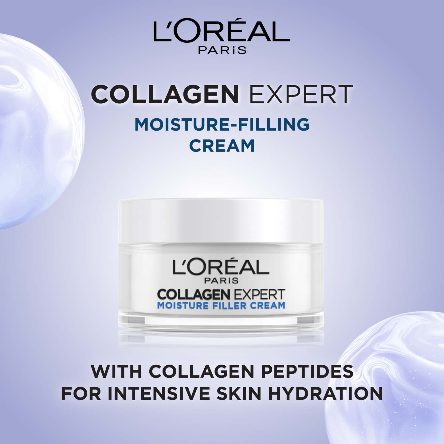 L'Orthtéal Paris Collagen Expert Moisture-Filling Cream, With Glycerin & Collagen Peptide Fractions