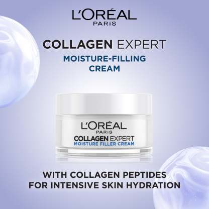 L'Orthtéal Paris Collagen Expert Moisture-Filling Cream, With Glycerin & Collagen Peptide Fractions