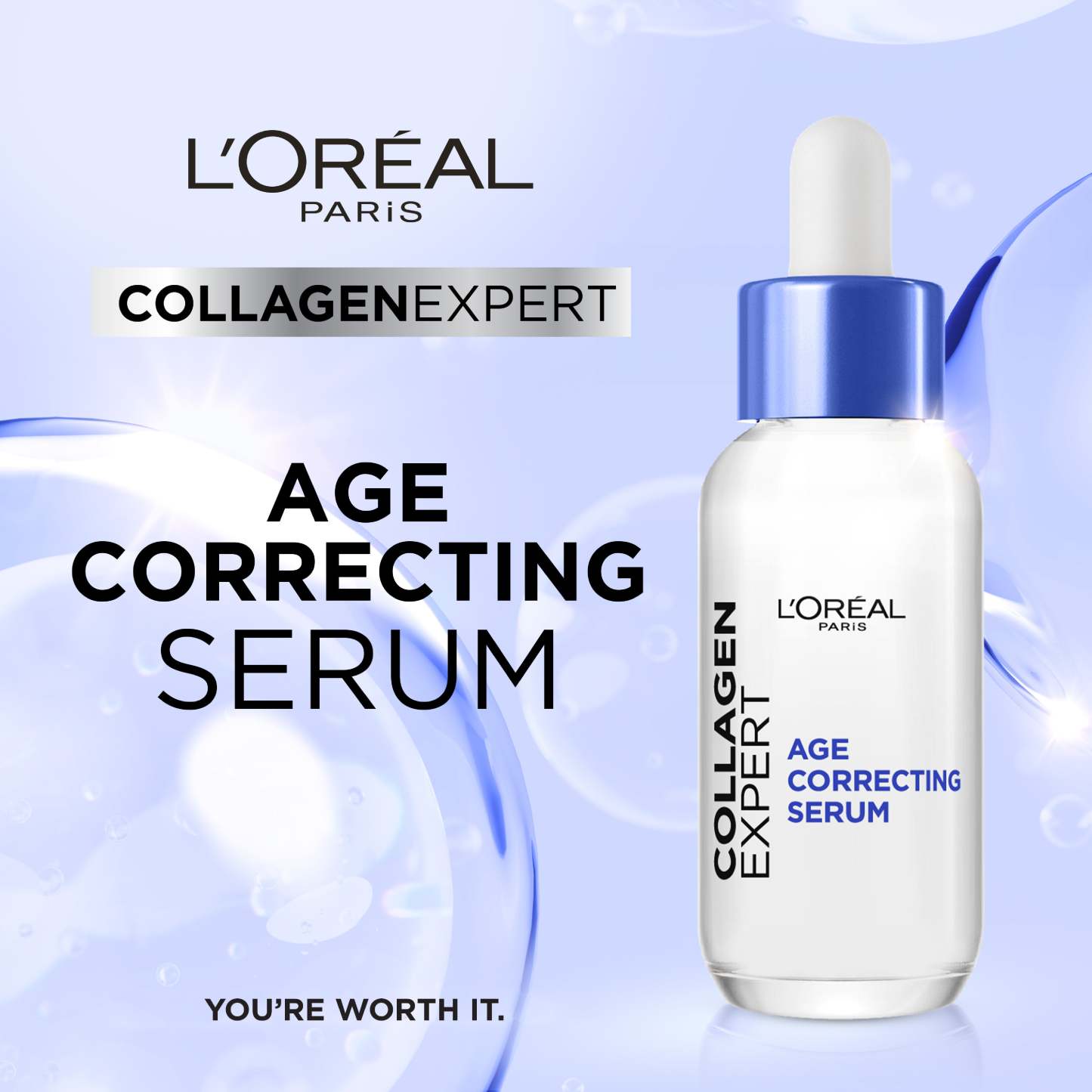L'Orthtéal Paris Collagen Expert Age-Correcting Serum with Glycerin & Collagen Peptide Fractions