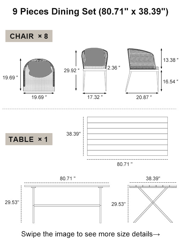 PURPLE LEAF Dining Set