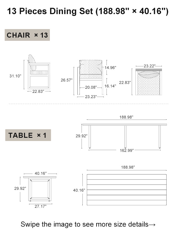 PURPLE LEAF Dining Set