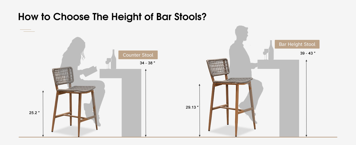 PURPLE LEAF Outdoor Bar Stools