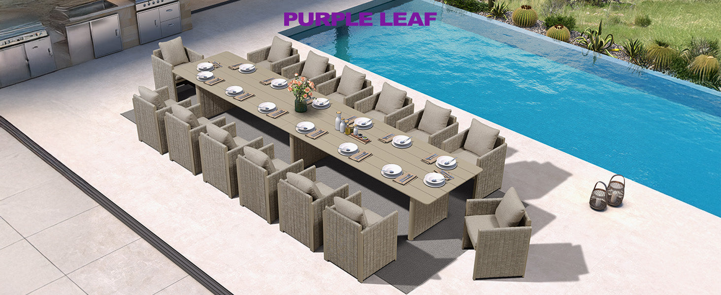 Purple leaf patio dining set