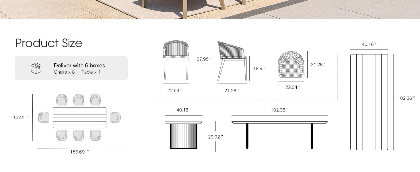 PURPLE LEAF Dining Set