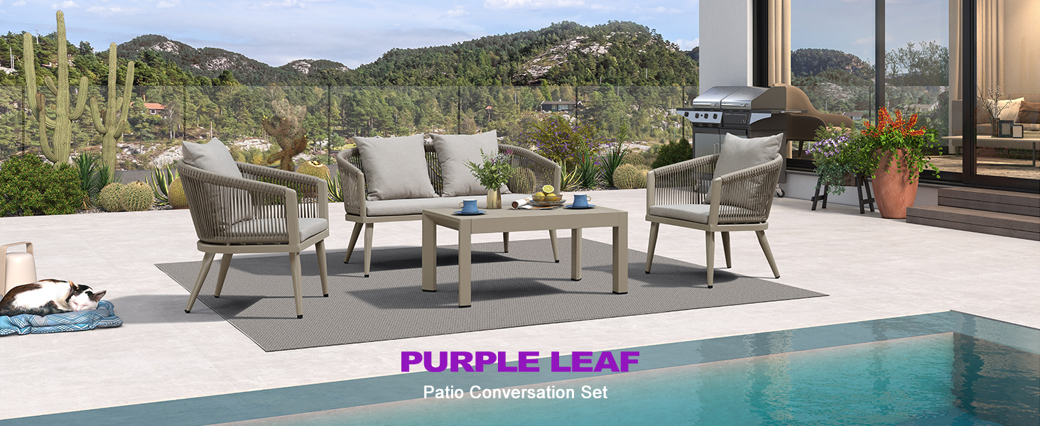 PURPLE LEAF Patio Conversation Set