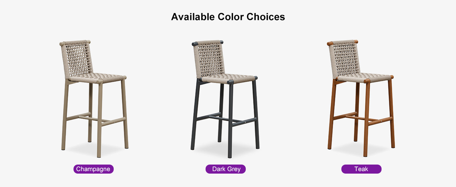 PURPLE LEAF Outdoor Bar Stools