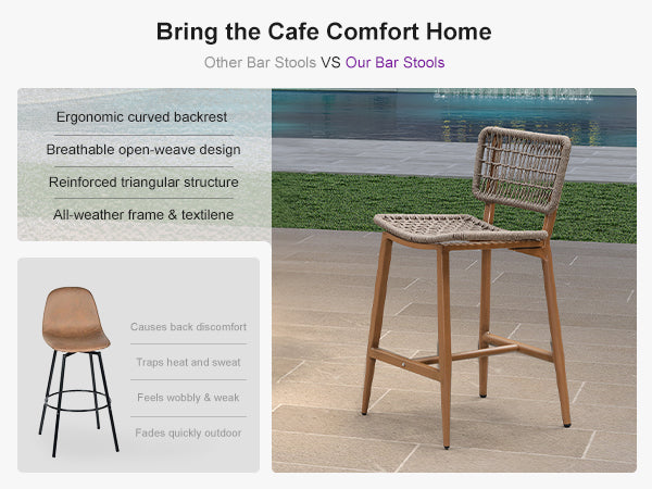 PURPLE LEAF Outdoor Bar Stools