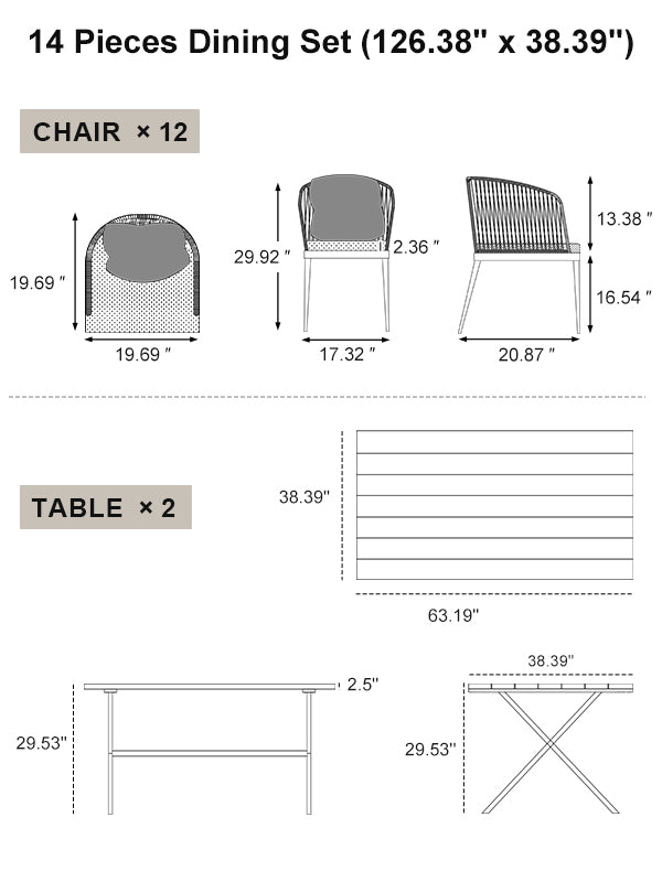 PURPLE LEAF Dining Set