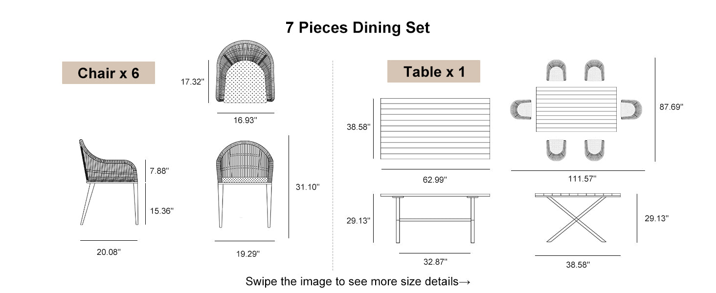 PURPLE LEAF Dining Set