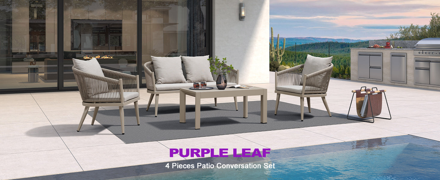 PURPLE LEAF Patio Conversation Set