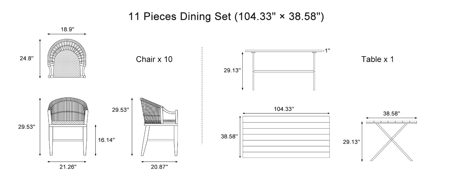 PURPLE LEAF Dining Set